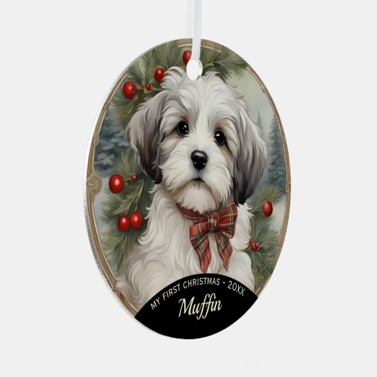 Havanese Welppy's First Christmas Ornament (Vorderseite Rechts)