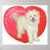 Havanese/Westie Mix Valentinstag Poster (Vorne)
