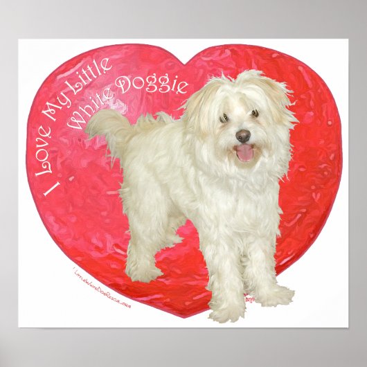 Havanese/Westie Mix Valentinstag Poster (Vorne)