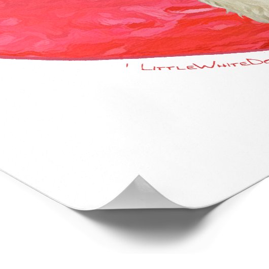 Havanese/Westie Mix Valentinstag Poster (Ecke)