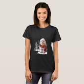 Havanese Winter Scarf Hunde Tree Forest Snow Chris T-Shirt (Vorne ganz)