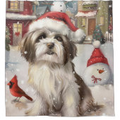 Havanese Winter Wonderland Weihnachtsfreude Duschvorhang (Vorderseite)