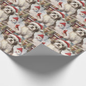 Havanese Winter Wonderland Weihnachtsfreude Geschenkpapier (Ecke)