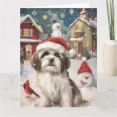 Havanese Winter Wonderland Weihnachtsfreude Karte (Vorderseite)