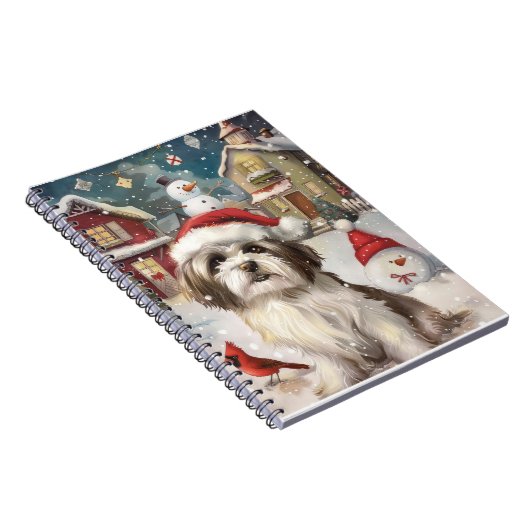 Havanese Winter Wonderland Weihnachtsfreude Notizblock (Rechte Seite)