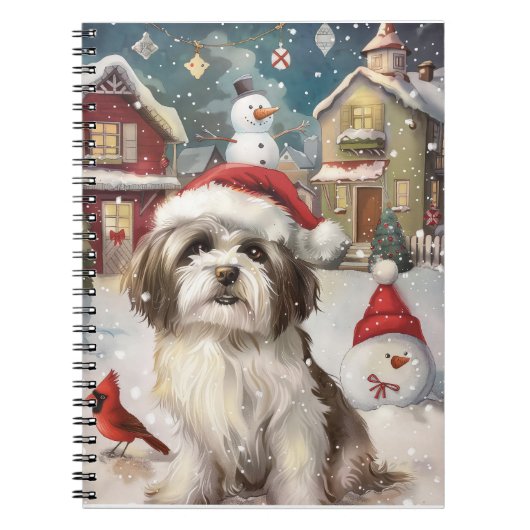Havanese Winter Wonderland Weihnachtsfreude Notizblock (Vorderseite)