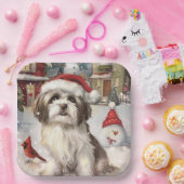 Havanese Winter Wonderland Weihnachtsfreude Pappteller (Party)