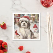 Havanese Winter Wonderland Weihnachtsfreude Serviette (Beispiel)