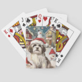 Havanese Winter Wonderland Weihnachtsfreude Spielkarten (Rückseite)