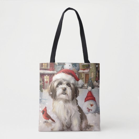Havanese Winter Wonderland Weihnachtsfreude Tasche (Vorderseite)