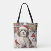 Havanese Winter Wonderland Weihnachtsfreude Tasche (Rückseite)