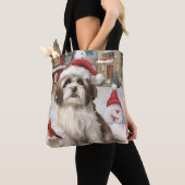 Havanese Winter Wonderland Weihnachtsfreude Tasche (Von Nahem)