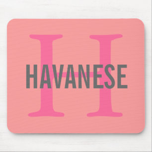 Havanese Zucht-Monogramm-Entwurf Mousepad