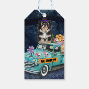 Havaneser Hund Halloween LKW Gruselige Nacht Geschenkanhänger