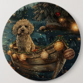 Havaneser Weihnachtsfestreise Button (Vorderseite)