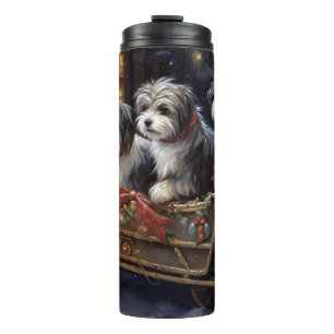 Havaneser Weihnachtsfestzeit Thermosbecher
