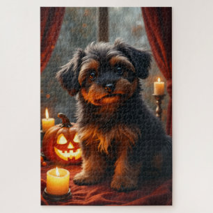 Havanesisch-gotisches Halloween-Porträt-Kunstwerk Puzzle
