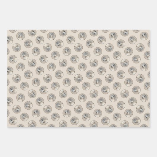 Havanesische Welpe, Havanese, Kubanisch-Bichon, Bi Geschenkpapier Set (Vorderseite)