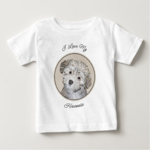 Havanesische Welpenmalerei - Niedliche Original Hu Baby T-shirt