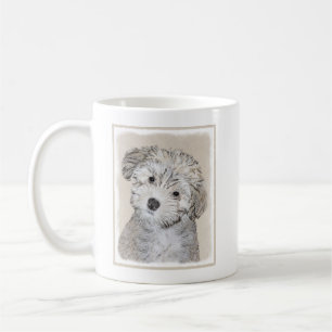 Havanesische Welpenmalerei - Niedliche Original Hu Kaffeetasse