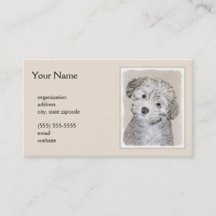 Havanesische Welpenmalerei - Niedliche Original Hu Visitenkarte