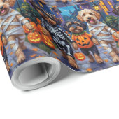 Havanische Hunde Trick-oder-Treating Halloween-Kos Geschenkpapier (Rolleneckpunkt)