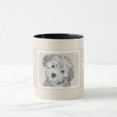 Havanische Welpenmalerei - Niedliche Original Hund Tasse (Zentrum)