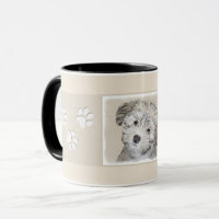 Havanische Welpenmalerei - Niedliche Original Hund