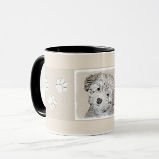 Havanische Welpenmalerei - Niedliche Original Hund Tasse (Vorderseite Links)