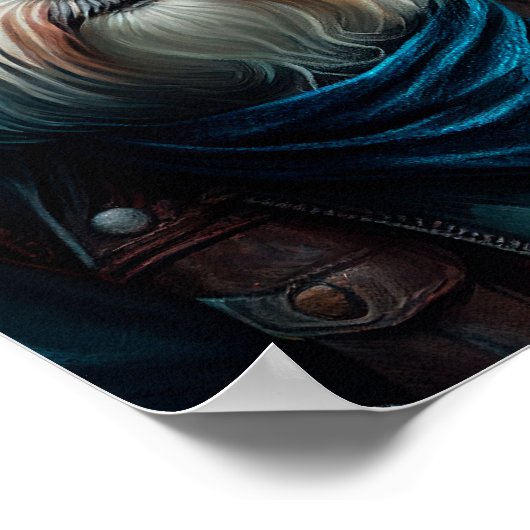 Havanischer Hund auf dem Fahrrad, digitales Bild Poster (Ecke)