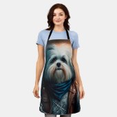 Havanischer Hund auf dem Fahrrad, digitales Bild Schürze (Getragen)