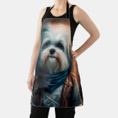 Havanischer Hund auf dem Fahrrad, digitales Bild Schürze (InSitu)