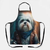 Havanischer Hund auf dem Fahrrad, digitales Bild Schürze (Vorderseite)