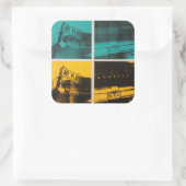 Havanna 2 quadratischer aufkleber (Tasche)