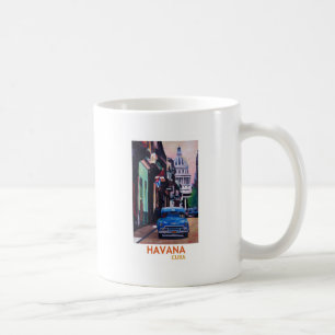 Havanna auf Kuba  - El Capitolo mit Oldtimer Kaffeetasse