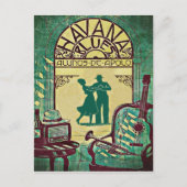 Havanna Blues, Tanzpaar, Party, Vintag Einladungspostkarte (Vorderseite)