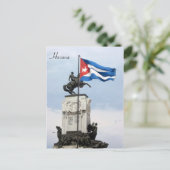 Havanna-Flaggenstatue Postkarte (Stehend Vorderseite)