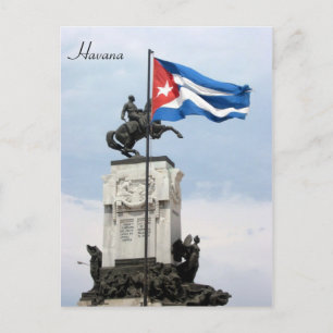 Havanna-Flaggenstatue Postkarte