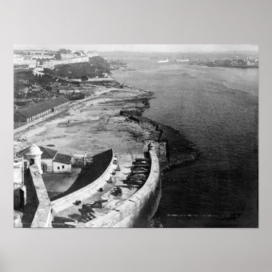 Havanna, Hafen von Kuba mit Teil der Burg Morro Poster (Vorne)