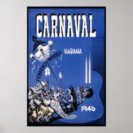 Havanna Karneval 1946 Vintage Travel Poster