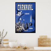 Havanna Karneval 1946 Vintage Travel Poster (Küche)