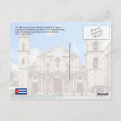 Havanna Kathedrale, Havanna, Kuba Postkarte (Rückseite)