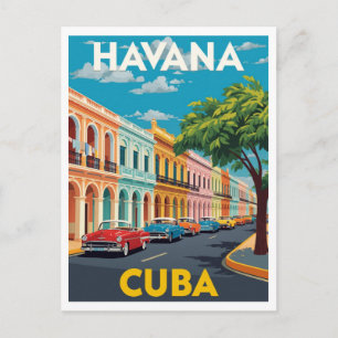 Havanna Kuba Bunte Straße Klassiker Auto Postkarte
