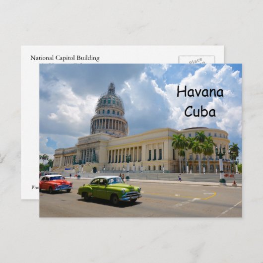 Havanna, Kuba, Das Gebäude der Hauptstadt, die Hau Postkarte (Vorne/Hinten)