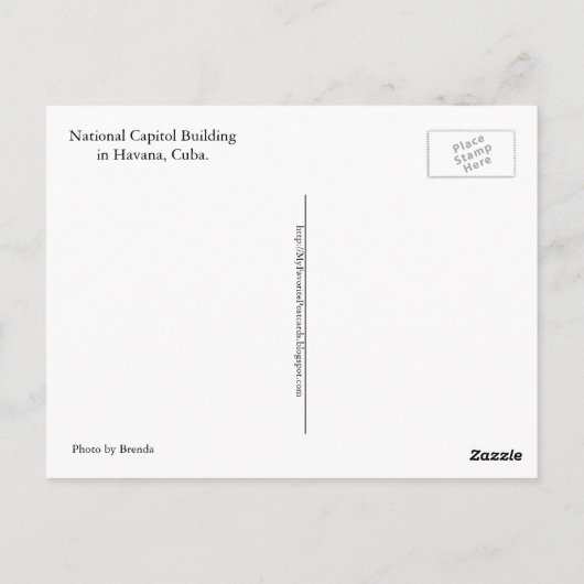 Havanna, Kuba, Das Gebäude der Hauptstadt, die Hau Postkarte (Rückseite)