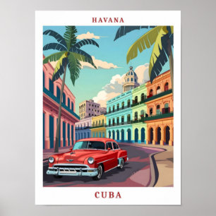 Havanna Kuba Elegante Kunst Vintage Reise Poster