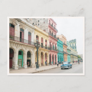 Havanna Kuba Farbige Architektur & Klassisches Aut Postkarte