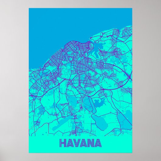 Havanna - Kuba Galaxy City Map Poster (Vorne)