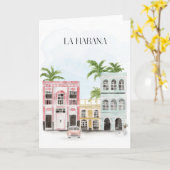 Havanna Kuba Grußkarte Karte (Gelbe Blume)