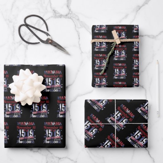 Havanna Kuba - Habana 500 Jahre Phantastisch Geschenkpapier Set (Vorderseite)